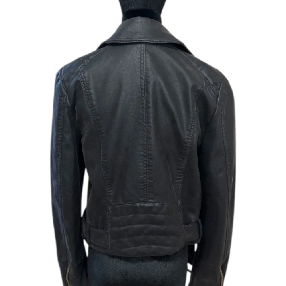 Free People We The Free Vegan Leather Moto Jacket | Size S - Picture 9 of 13